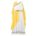 thumbnail image 3 of Oyolan Filles Enfants Vêtements de Toge Grecque Ancienne Robes de Princesse Grecques Sans Manches Déguisement de Fête Dieu Jaune 8, 3 of 5
