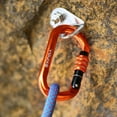 thumbnail image 1 of Mosquetón de de 25KN, mosquetón de mosquetones fuertes en D para rappel para perros naranja shamjiam Mosquetón de escalada, 1 of 9