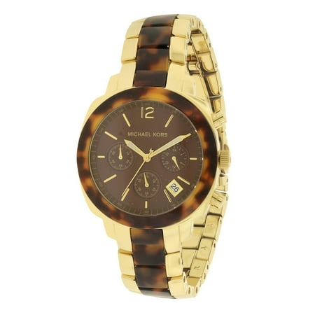 Michael Kors Wolcott Tortoise Acetate Gold-Tone Ladies Watch MK5246