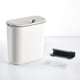 thumbnail image 2 of Cubo de basura colgante de 9,5 litros con tapa para cocina, para debajo del fregadero, para puerta de armario de cocina, con apertura deslizante, color blanco, 2 of 4