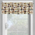 thumbnail image 4 of Ambesonne Vintage Valance & Curtain, 90s Theme Retro Fun Items, 55"x24", Mustard, 4 of 6