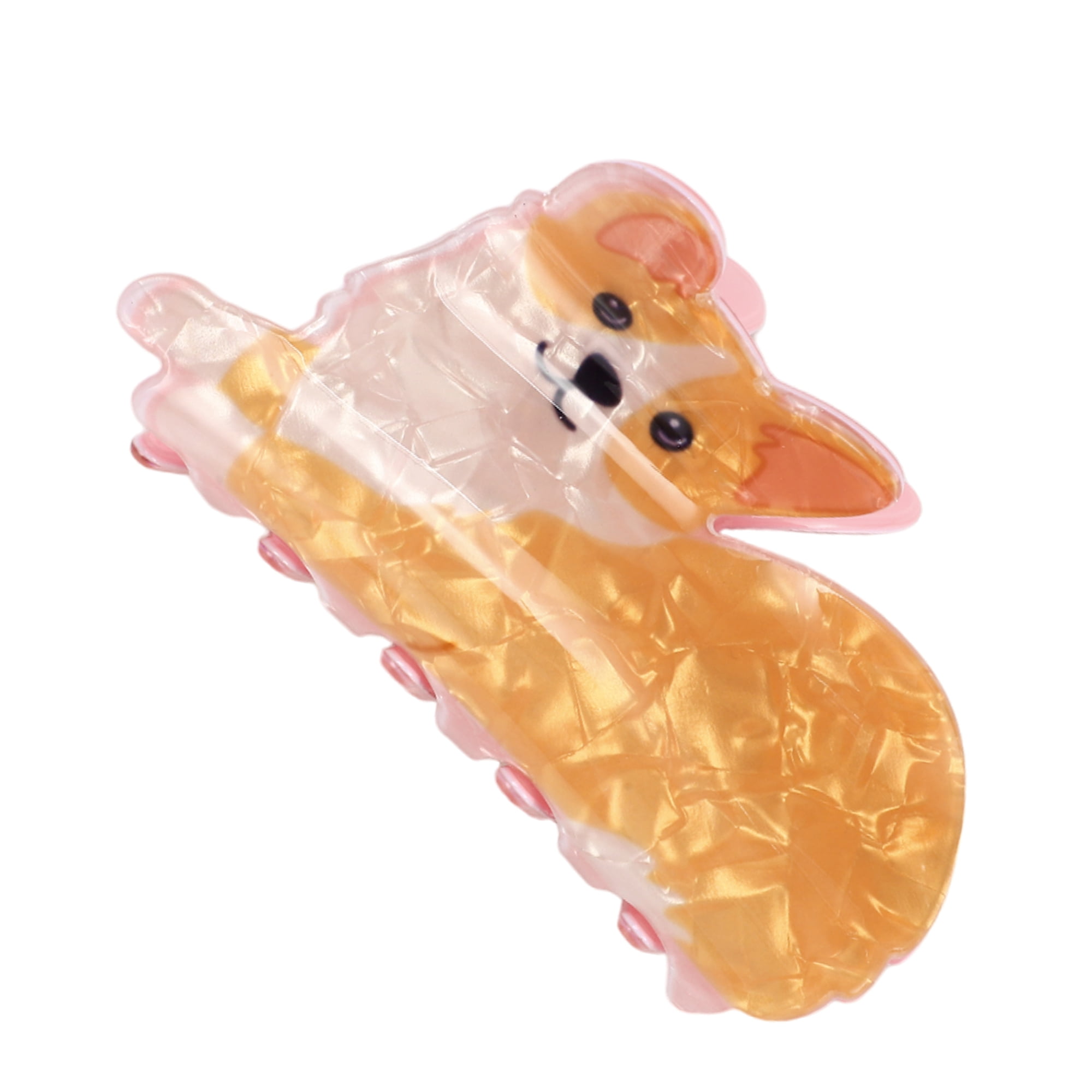 Unique Bargains Fashion Cute Dog Hair Clips Hairdo Clip for Women 3.54"x1.97"x2.36" Orange