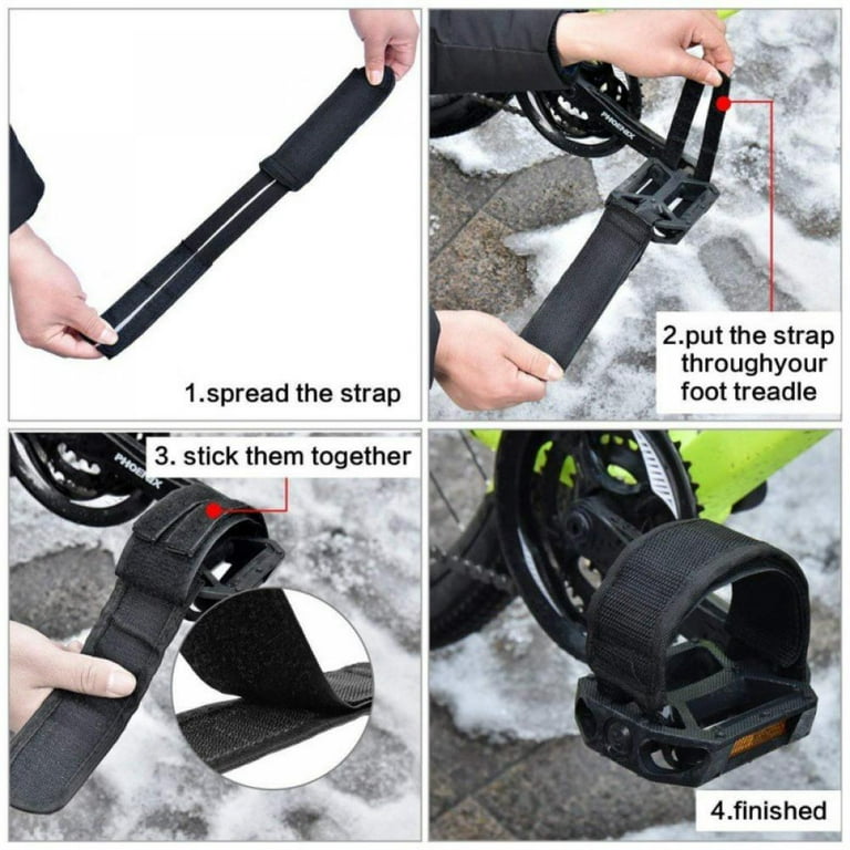 Compatible with Peloton Bike and Bike Pedal Toe Clips Cage Indoor Exercise Indoor Bike Pedal Adapters Ride with Sneakers 1 Pair