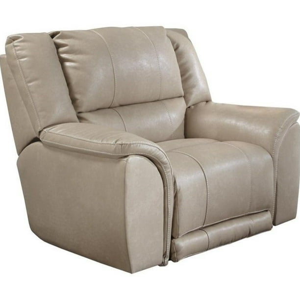 Catnapper Carmine Lay Flat Power Leather Recliner In Pebble Walmart Com Walmart Com