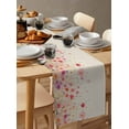 thumbnail image 6 of Table Runner Dresser Scarves 36 Inch Long,Watercolor Farm Blossom Flower Linen Dining Table Runners Garden Floral on Linen Burlap Tabletop Scarf for Wedding Holiday Party Kitchen, 6 of 9