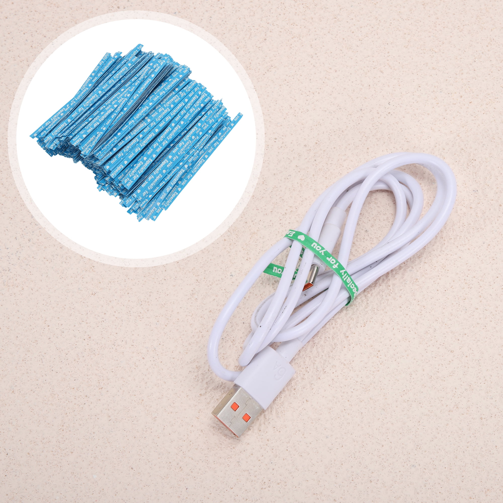 Unique Bargains Decorative Twist Ties for Gift Wrap and Crafts 700 Pcs Blue