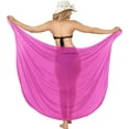 thumbnail image 5 of HAPPY BAY Women's Beachwear Summer Swimwear Cover ups Beach Wrap Skirt Swimwear Bikini Plus Size Sarong for Women M-L Plain, Pink, 5 of 5