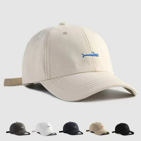 D-GROEE Breathable Baseball Hat Whale Embroidery Sports Hat Workout Tennis Hat for Men Women Adults Outdoor Sports