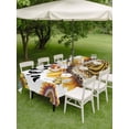 thumbnail image 4 of Outdoor Tablecloth with Umbrella Hole for Patio/Picnic/Party/Camping, Welcome Waterproof Table Cloth Rectangle Table Cover Washable, Summer Sunflowers Bohemia Floral Country (60"x 84"), 4 of 8