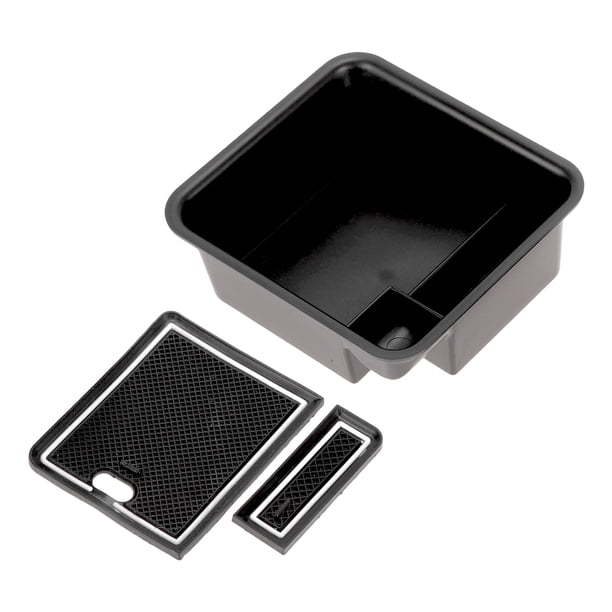 Bandejas organizadoras del consola central Unique Bargains para VW T-Cross SUV 2018-2024, caja de almacenamiento de bandeja insertada en el reposabrazos, plástico blanco