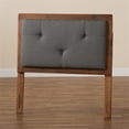 thumbnail image 2 of Bowery Hill Transitional Wood Twin Size Headboard in Dark Gray/Walnut Brown, 2 of 7