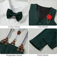 thumbnail image 4 of WESIDOM Toddler Boy Clothes Suit Formal Dress Shirt+Bowtie+Vest+Boutonniere+Suspender Pants Boys Gentleman Outfits Set, 4 of 12
