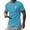 Light Blue, variant on Yuanlong Mens T-Shirts Short Oversized Sleeve Cross Graphic Round Neck Blue Tee Shirt Summer Daily Sporty Pullover Tops