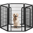 thumbnail image 1 of Yaheetech 40''H 6 Panels Dog Playpen Outdoor Indoor Fence,Black, 1 of 8