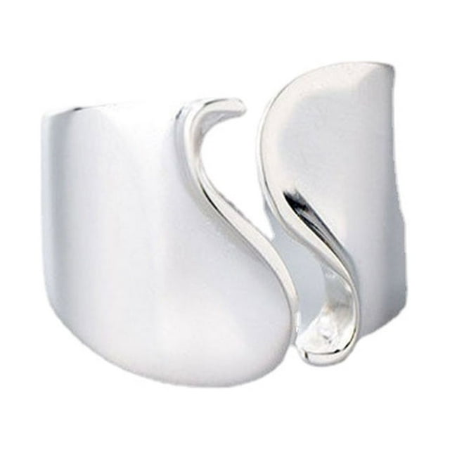 tamizeot Bague Argentée Robuste et Durable pour Femmes en Métal et Argent Non Allergique Forme Unique Ondulée et Torsadée