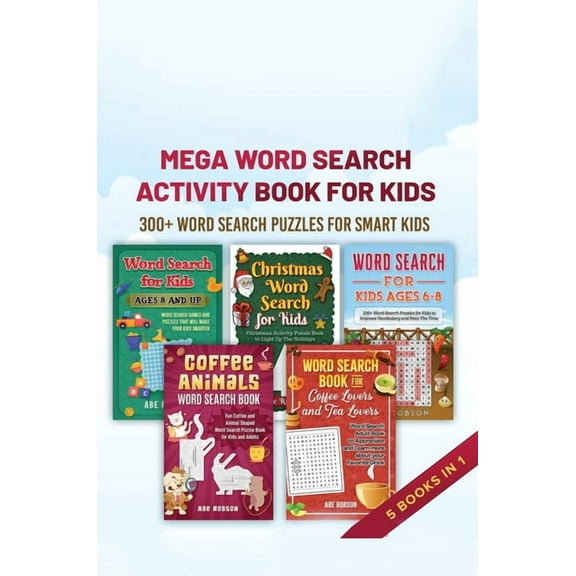 Mega Word Search Activity Book for Kids: 300 Word Search Puzzles for Kids, (Hardcover)