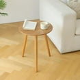 thumbnail image 4 of Round End Table - Mid-Century Modern Side Table for Small Spaces, 4 of 8