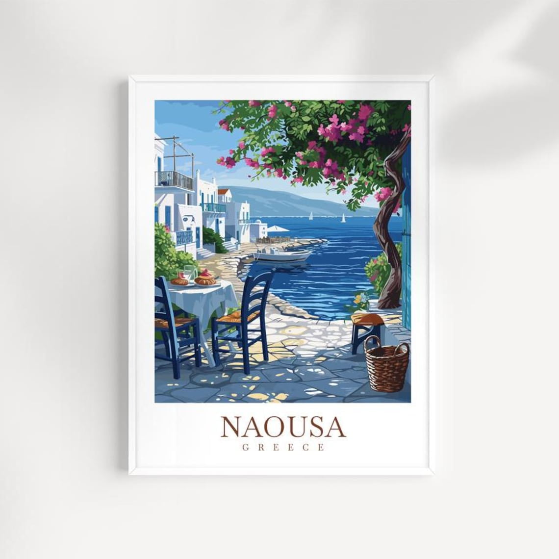 Naousa Greece Wall Art Print Paros Island Decor Unframed Paper Print