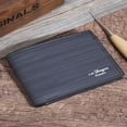 thumbnail image 3 of JUNWELL Men‘s Business Stripe Multi-Card Loose-Leaf Zipper Coin Purse Wallet, 3 of 7