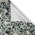 thumbnail image 6 of Ambesonne Vintage Valance & Curtain 3 Pcs Set, Renaissance Lattice Swirls, 55"x24", Dark Blue Grey and Dimgray, 6 of 7
