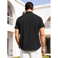 thumbnail image 7 of Youclos Men's Button Down Shirt Linen Short Sleeve with Pocket, 7 of 7