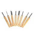 thumbnail image 4 of 8Pcs Wood Turning Chisels HHS Groove Parting Tools Set Woodworking Carving Gouge Accessories, 4 of 5