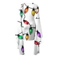 thumbnail image 5 of Women's Christmas Dress Crewneck Printed Long Batwing Sleeve Holiday Mini skirt Green XL, 5 of 5