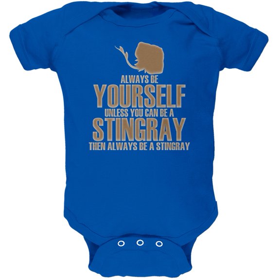 Always Be Yourself Stingray Royal Soft Baby One Piece - 6 month