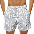 thumbnail image 2 of Axiiglly Beach Shorts for Men Plus Size Summer Shorts Casual Floral Printed Board Shorts Elastic Waist Vacation Swim Trunks Comfy Lightweight Hawaiian Shorts with Pockets, 2 of 5