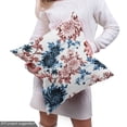 thumbnail image 4 of Ambesonne Floral Fabric by the Yard Upholstery, Watercolor Flowers in Bloom, 10 Yards, Rust Dark Blue, 4 of 4