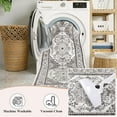 thumbnail image 5 of Findosom 2'x6' Runner Rugs for Hallway Machine Washable Runners Rug,Vintage Runner Rug Non Slip Kitchen Runner Rug Medallion Carpet Runner for Bedroom Laundry Entrance,Gray, 5 of 7