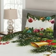 thumbnail image 2 of Ambesonne Christmas Quilted Coverlet 2 Pcs, New Year Greeting, Twin Size, Multicolor, 2 of 4