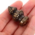 thumbnail image 4 of OULII 2Pcs Copper Lamp Finials Light Brown Pineapple Shape Decorative Caps For Table Lamps, 4 of 5