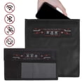 thumbnail image 1 of Faraday Bag For Phones Tablet & Key Fobs, Rfid Signal Blocking Bag Anti-Theft Pouch, Anti-Hacking Case Blocker, Black, 1 of 5