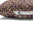 thumbnail image 4 of Antique Pet Bed, Damask Style Round and Curvy Vine Motifs Royal Victorian Old Design, Resistant Pad for Dogs and Cats Cushion with Removable Cover, 24" x 39", Purple and Pale Orange, by Ambesonne, 4 of 4