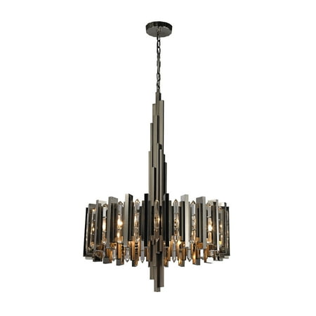 

Elk Home Industrialist 30 Wide 8-Light Pendant - MatteBlack Nickel