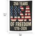 thumbnail image 3 of 250th Years Anniversarys of Freedoms US 1776-2026 Blankets Couch Blanket Vintage Throw Blankets for Bed, 3 of 10