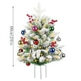 thumbnail image 3 of Outdoor Christmas Urn Filler with Lights - 2FT Pre-Lit Artificial Tree with Battery Operated LED Lights and Red Berries for Holiday Planter Decor, Home and Garden Festive Decoration, 3 of 9