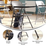 Flash Furniture Rutherford Steel Adult Folding Chairs with Right Handed Tablet Arm, Set of 2, Gray