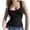 *Black, variant on Women's Lace Trim Ribbed Camisole , Ladies' Sleeveless Square Neck Tank Top , Form Fitting Cami Tops For Women,Black,S-2XL