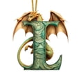 thumbnail image 2 of Dragon Christmas Ornaments, Christmas Alphabet Dragons Decoration Pendant, Gothic Christmas Dragon Pendant, Dragon Ornaments for Christmas Tree Hanging Ornament, 2 of 6