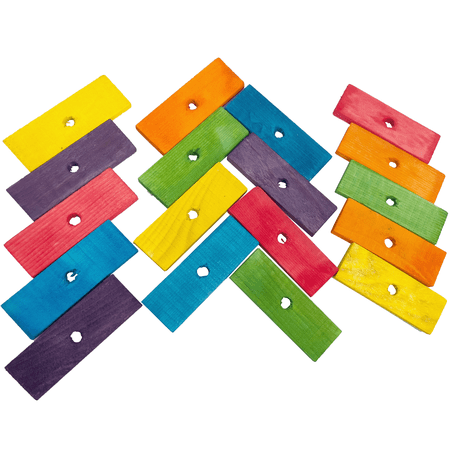 2164 Rectangular Rainbow Chew Slats Pk18 Mandarin Bird Toys by M&M