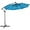 Sky Blue, variant on SAZYY 10FT Solar Offset Umbrella with 32 LED Lights Cantilever Hanging Outdoor Umbrellas Handy Crank & Cross Base for Lawn/Deck/Backyard/Pool, Gray