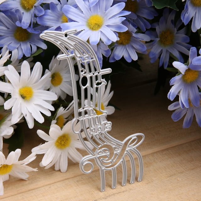 Cuadros Decorativos Plantilla de troqueles de corte de notas musicales de Metal, tarjeta de papel de grabado para álbum de recortes DIY