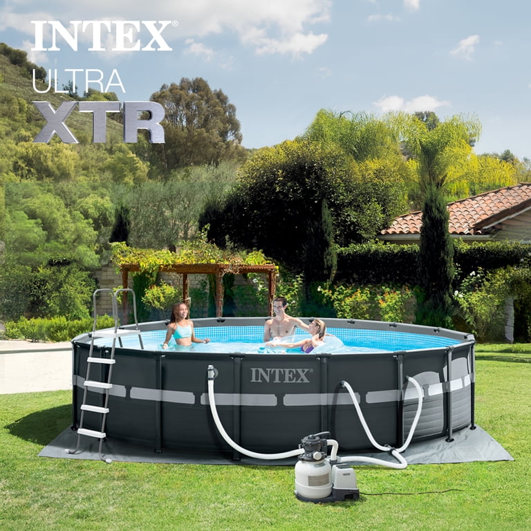 Intex 18ft x 52in Above Ground Pool, Sand Filter Pump, Skimmer