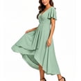 thumbnail image 5 of Plus Size Wedding Guest Dress for Women Formal Wedding Bridesmaid Maxi Party Ball Prom Gown Cocktail Dress, 5 of 6