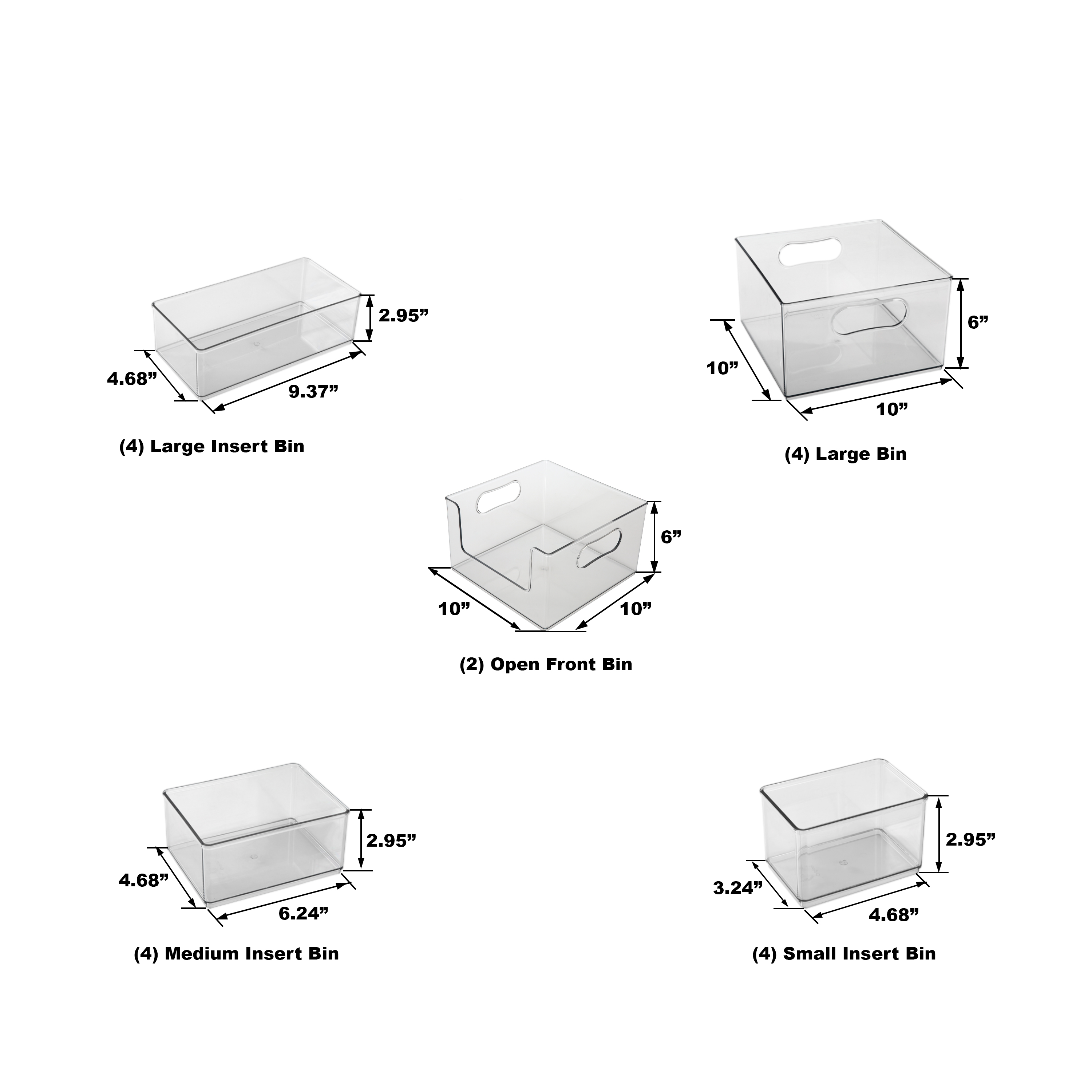 The Home Edit 18-Piece Stackable Clear Plastic Classroom Storage System ...