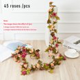 thumbnail image 3 of 1 pieza de flores artificiales de alta calidad, rosas de vid, decoración de boda DIY, flores falsas, decoración de la habitación del hogar, guirnalda colgante de pared, plantas, 3 of 5
