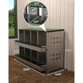 thumbnail image 6 of Emorefun Chicken Coop Nesting Boxes with Compartments, Roll Away Chicken Laying Boxes W/Bottom Grate & Upper Protective Panel, Green, 6 of 6