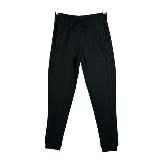 Adidas Mens Fleece Sweat Pants Size MT2 (30x34")Black Regular Fit Tapered Leg